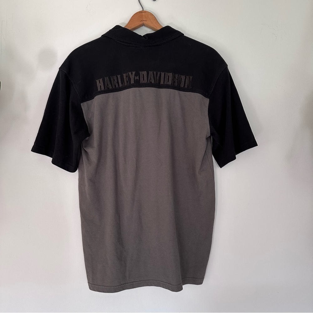 Harley Davidson Motorcycles Men’s Gray & Black Polo Shirt Size Medium - Picture 6 of 10